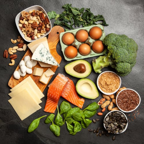an assortment of healthy functional foods for a balanced diet