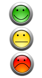 traffic light analogy for illustrating customer feedback