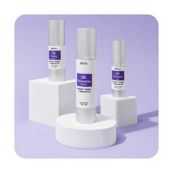 First Fitness Anti-Aging System skin care products - Rejuvenation Creme, Firming Serum, Eye Repair Gel