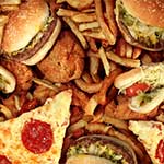 fast foods that are fried and saturated with unhealthy fat and oils