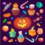 assorted Halloween candy