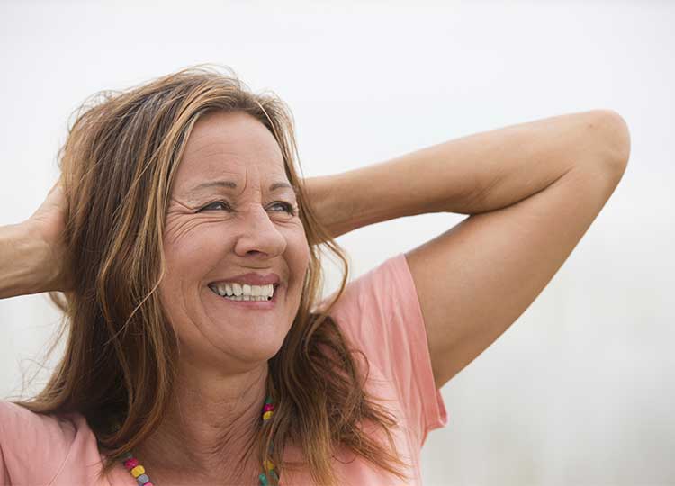 Happy Middle-aged Caucasian Woman