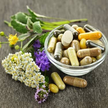 several types of supplements and natural herbs