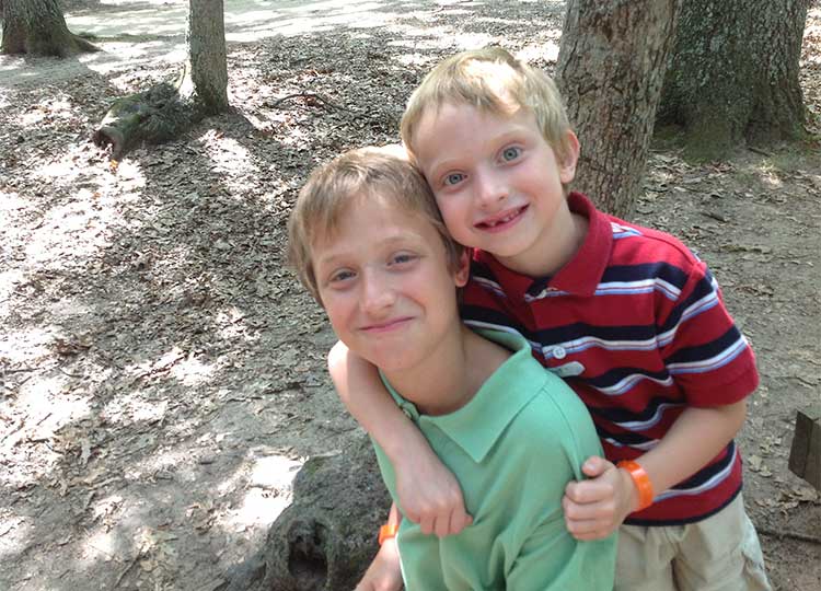 Isaac and Noah Wright at Summer Camp