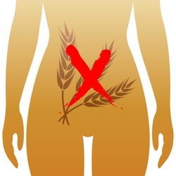 lower female abdomen depicting celiac disease