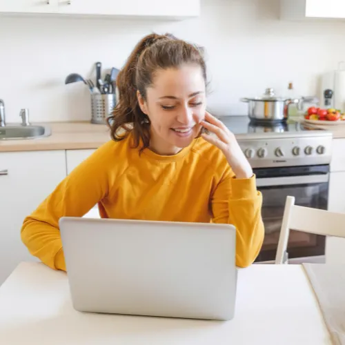 A person moving through a calm daily routine with meals, work, and movement reflecting steady energy patterns.