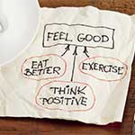 napkin with feel good strategy