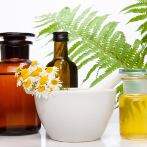 naturopathic alternative therapy, plants, essential oils, flowers, herbs