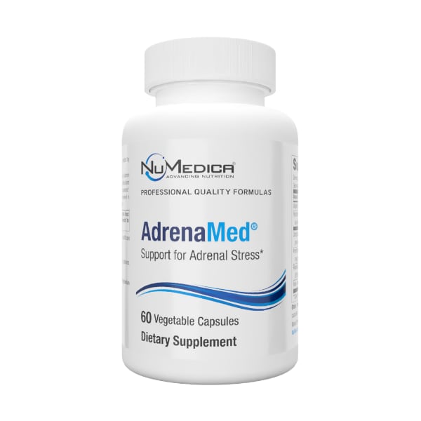 NuMedica AdrenaMed 60 vegetable capsule professional-grade dietary supplement.