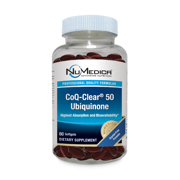 NuMedica CoQ-Clear 50 mg Ubiquinone - 60 softgels professional-grade dietary supplement