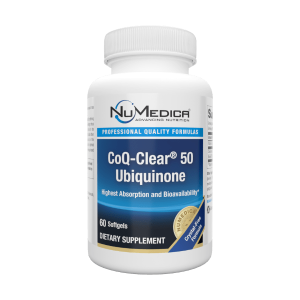 NuMedica CoQ-Clear 50 mg Ubiquinone - 60 softgel professional-grade dietary supplement