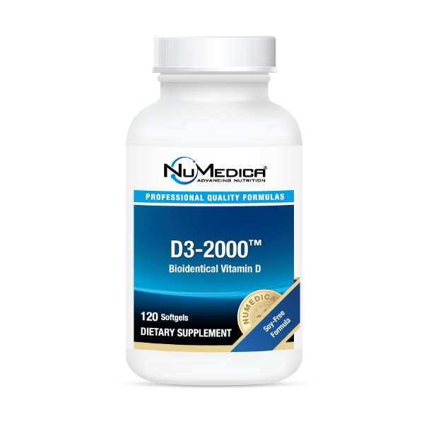 NuMedica D3-2000 - 120 sofgels professional-grade supplement