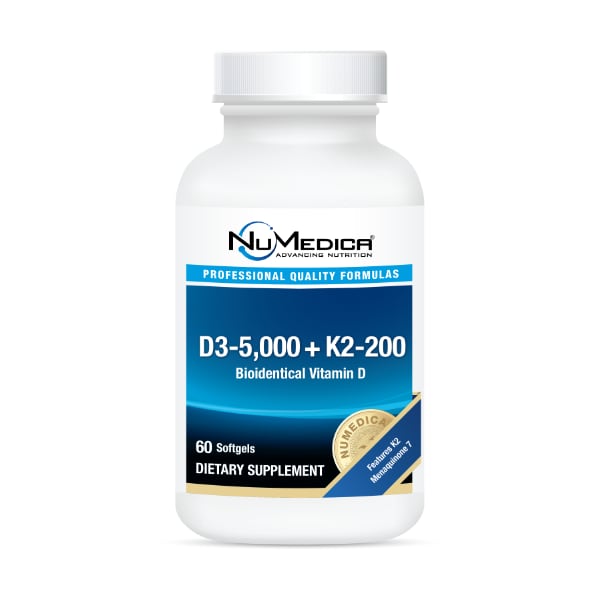NuMedica D3-10,000 + K2 - 60 softgels professional dietary supplement