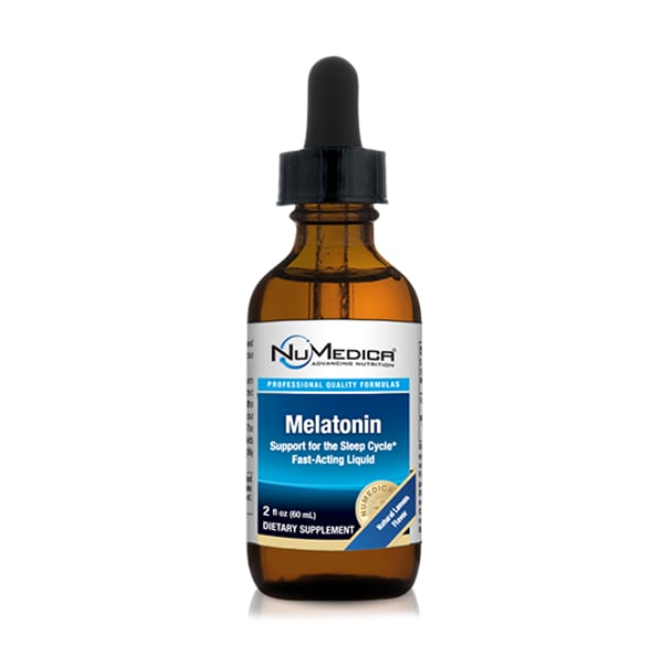 NuMedica Melatonin Liquid - Lemon Flavor - 2 fl. oz professional-grade dietary supplement