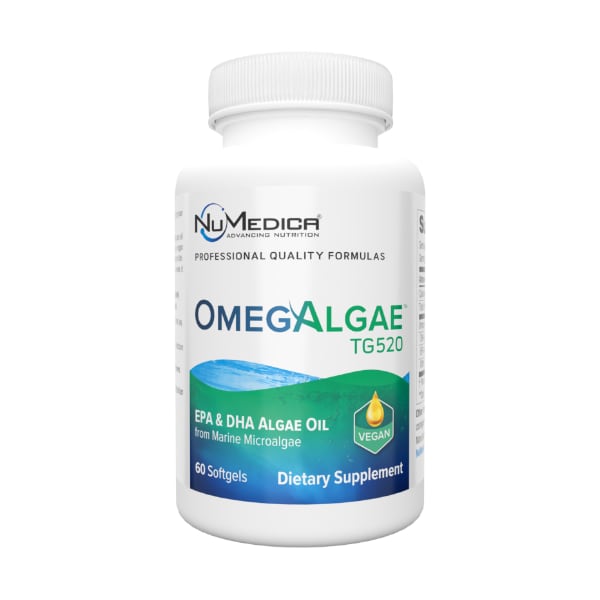 NuMedica OmegAlgae TG520 60 softgel professional-grade dietary supplement