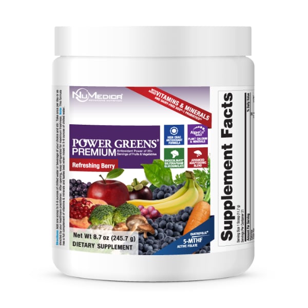NuMedica Power Greens Premium Berry - 21 svgs professional-grade supplement
