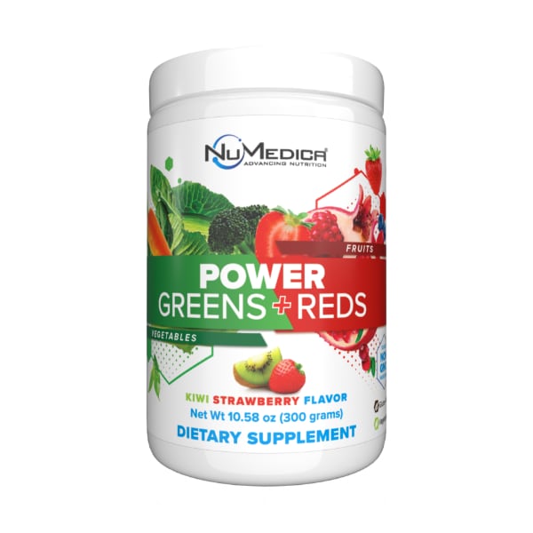 NuMedica Power Greens + Reds Strawberry Kiwi - 30 svgs professional-grade supplement