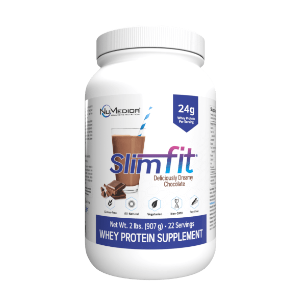 NuMedica SlimFit Delicious Dreamy Chocolate - 22 servings professional-grade dietary whey protein supplement