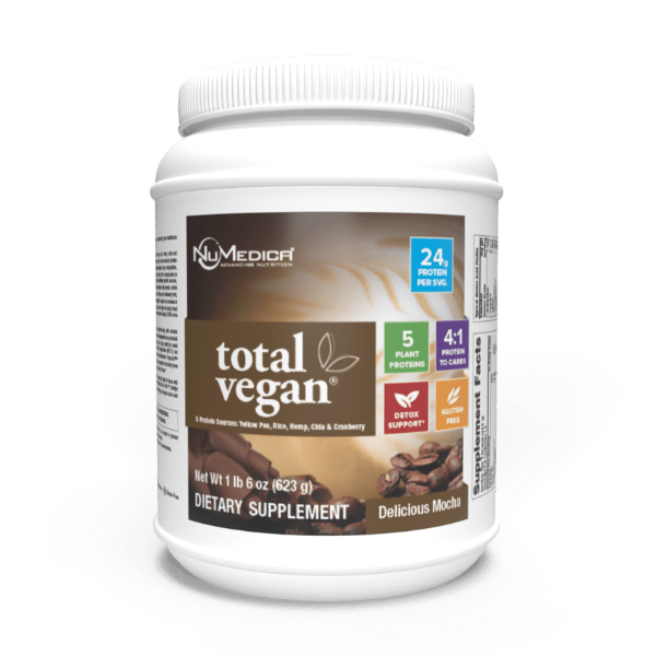 NuMedica Total Vegan Protein Delicious Mocha - 14 servings professional-grade dietary supplement