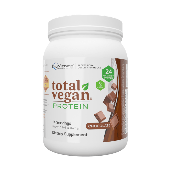 NuMedica Total Vegan Protein Chocolate - 14 servings professional-grade dietary supplement