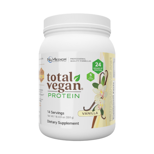 NuMedica Total Vegan Protein Natural Vanilla - 14 servings professional-grade dietary supplement