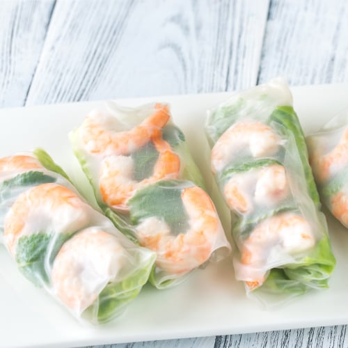 Rice Paper Spring Rolls with Shrimp