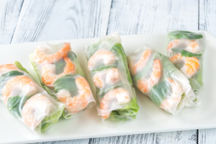 Rice Paper Spring Rolls with Shrimp